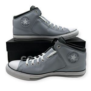 Men's Converse Chuck Taylor High Street Mid Gray White Shoes A04575C Size 12 NEW